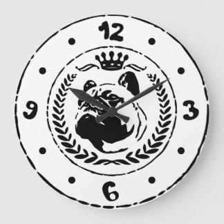 Reloj de pared del Bulldog francés