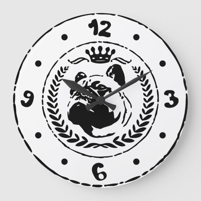 Reloj de pared del Bulldog francés (Anverso)