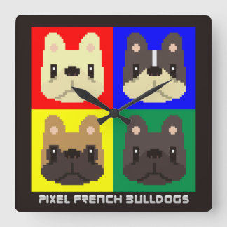Reloj de pared del Bulldog francés