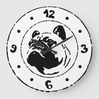 Reloj de pared del Bulldog francés
