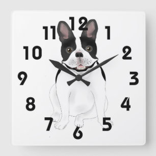 Reloj de pared del Bulldog francés