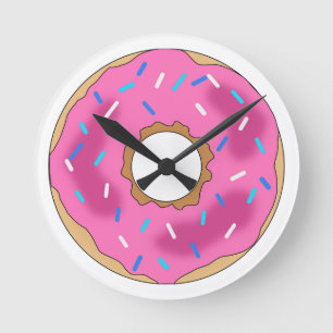 Reloj de pared del buñuelo esmaltado