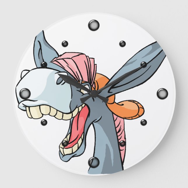 Reloj de pared del burro del Personalizado HipHop (Anverso)