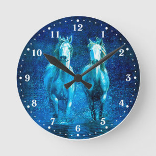 Reloj de pared del caballo blanco