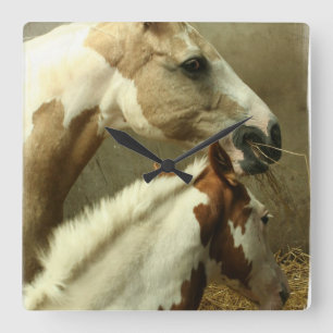 Reloj de pared del caballo con ventilación gris
