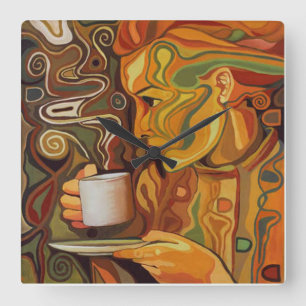 Reloj de pared del café o del té