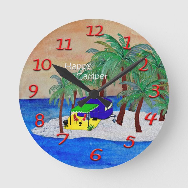 Reloj de pared del campista retro (Anverso)