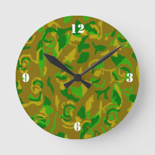 Reloj de pared del camuflaje