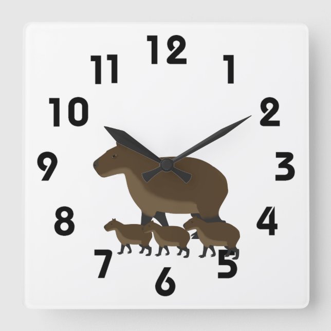 Reloj de pared del Capybara (Anverso)