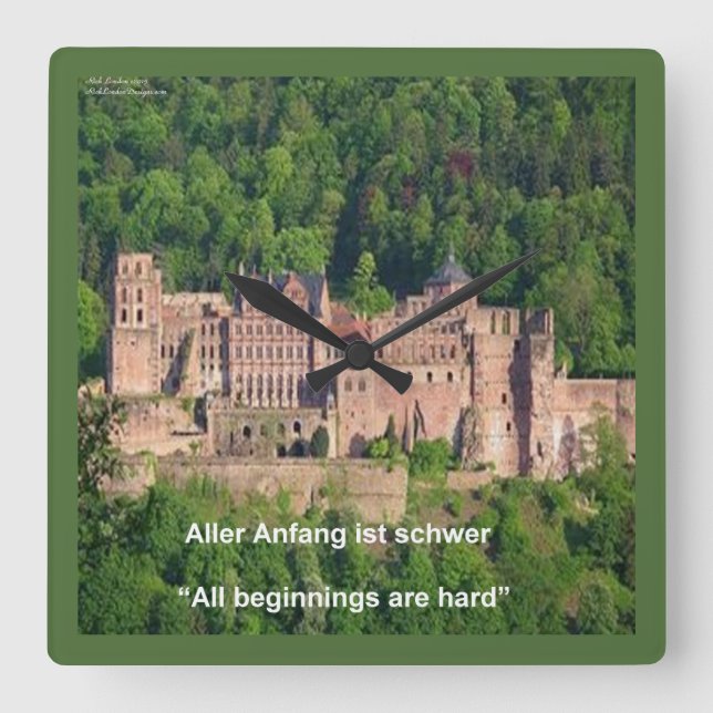 Reloj de pared del castillo de Heidelberg y dicho  (Anverso)