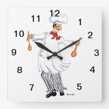 Reloj de pared del chef