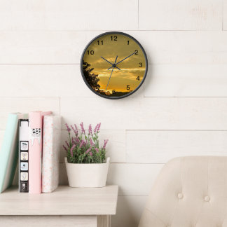 Reloj de pared del cielo al atardecer - Belleza si