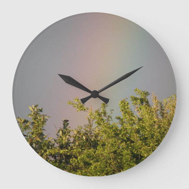 Reloj de pared del cielo arco iris (Anverso)
