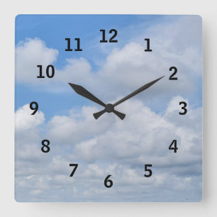 Reloj de pared del cielo azul