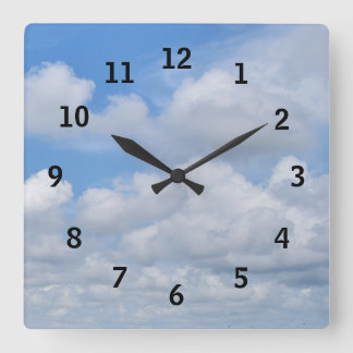 Reloj de pared del cielo azul