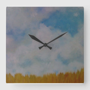 Reloj de pared del cielo nublado