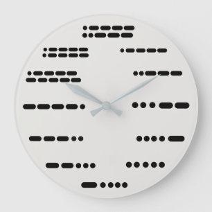 Reloj de pared del código Morse con los 12 números