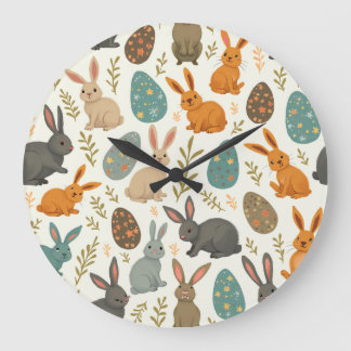 Reloj de pared del conejo de Pascua