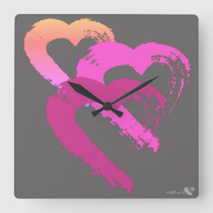 Reloj de pared del corazón