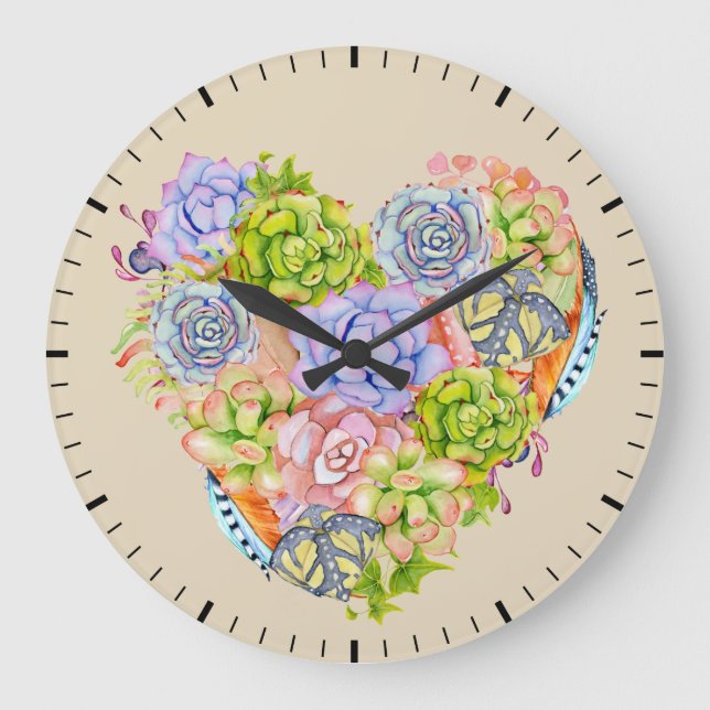 Reloj de pared del corazón exitoso (Anverso)