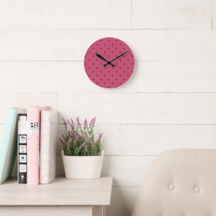 Reloj de pared del corazón rojo