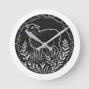 Reloj de pared del cordero cristiano Salmo 23:1