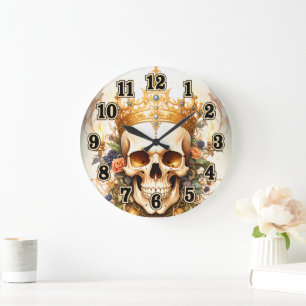 Reloj de pared del cráneo del rey real