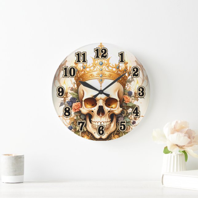 Reloj de pared del cráneo del rey real (Hogar)
