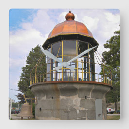 Reloj de pared del cuadrado de la linterna del