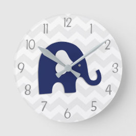 Reloj de pared del cuarto de niños del elefante
