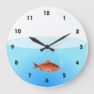 Reloj de pared del cuenco del Goldfish con número
