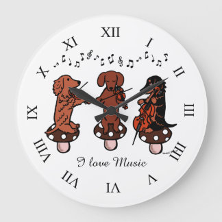 Reloj de pared del Dachshund String Trio