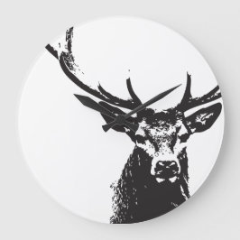 Reloj de pared del deer negro