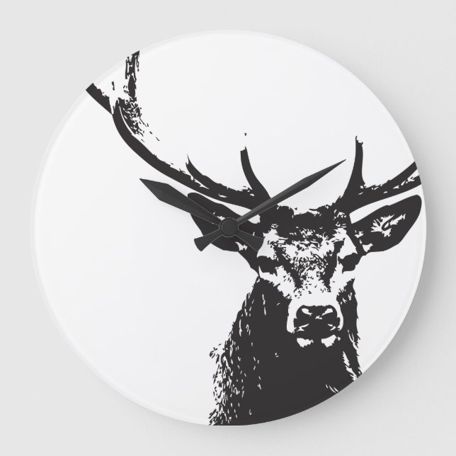 Reloj de pared del deer negro (Anverso)