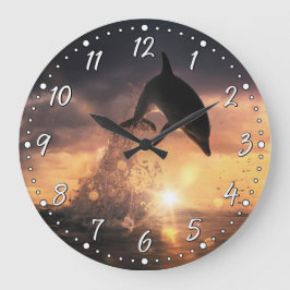 Reloj de pared del delfín
