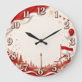 Reloj de pared del Día de la Independencia de Indo
