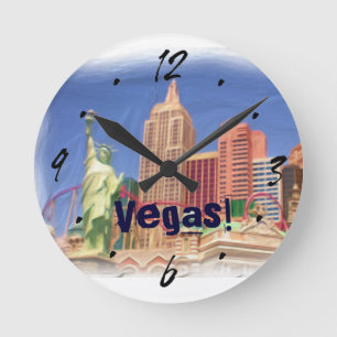 Reloj de pared del día del hotel Las Vegas Nueva Y