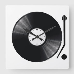 Reloj de pared del disco de vinilo