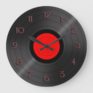 Reloj de pared del disco de vinilo