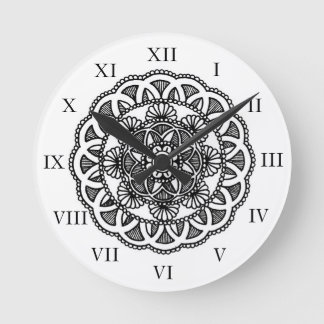Reloj de pared del diseño de la mandala