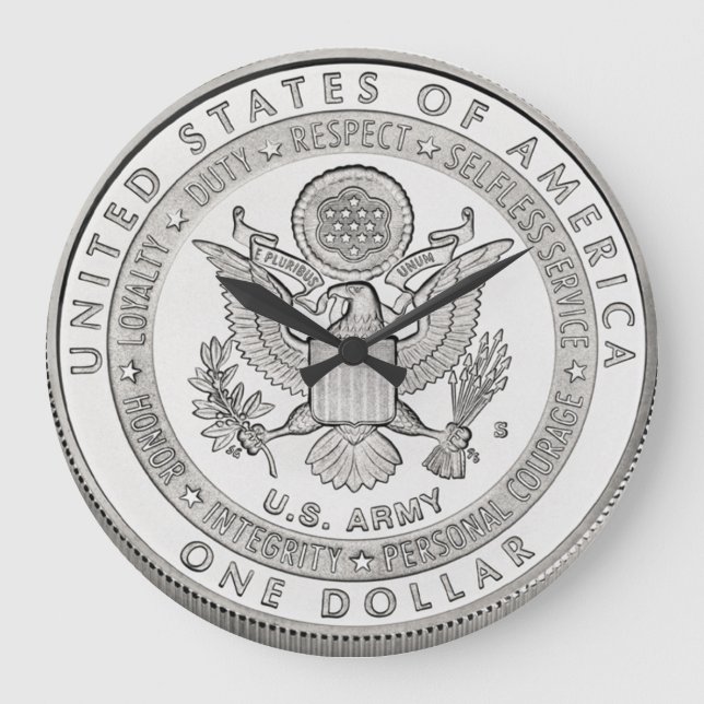 Reloj de pared del dólar de plata (Anverso)