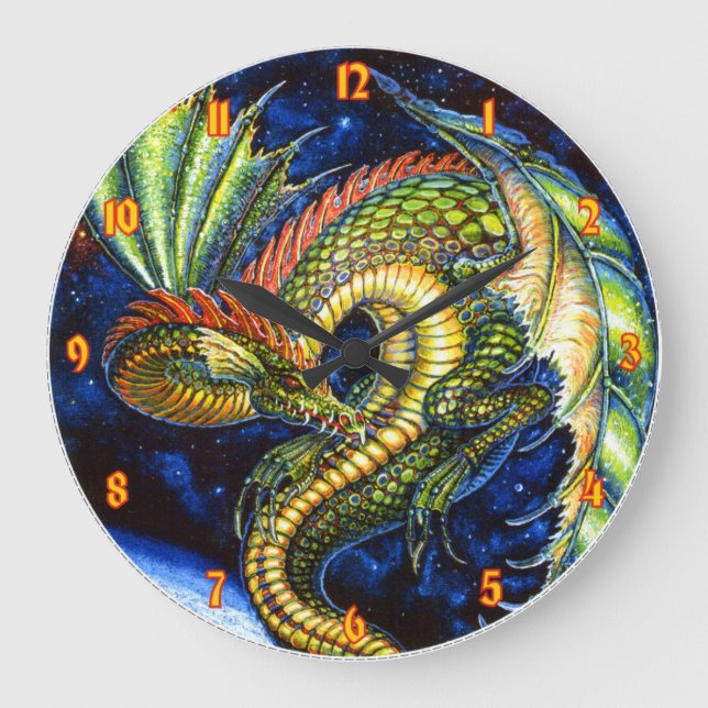 Reloj de pared del Dragon Verde (Anverso)