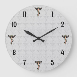Reloj de pared del emblema de la quiropráctica
