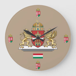 Reloj de pared del escudo de Budapest Hungría