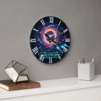 Reloj de pared del espacio de la galaxia decoració