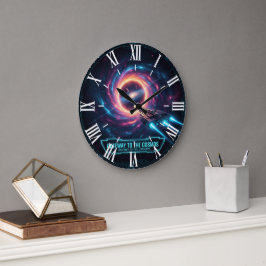 Reloj de pared del espacio de la galaxia decoració
