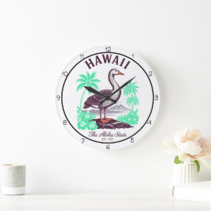 Reloj de pared del estado de Hawaii Aloha