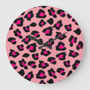 reloj de pared del estampado leopardo