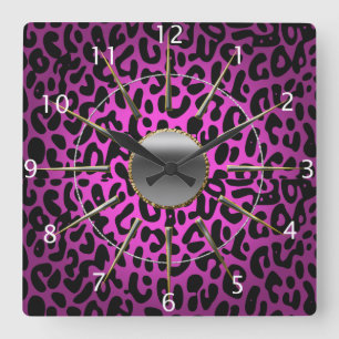 Reloj de pared del estampado leopardo