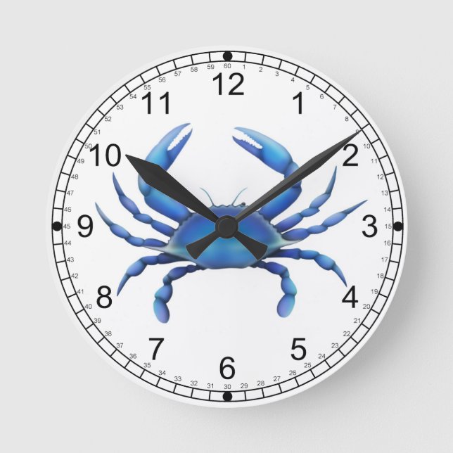 Reloj de pared del este del cangrejo azul (Anverso)